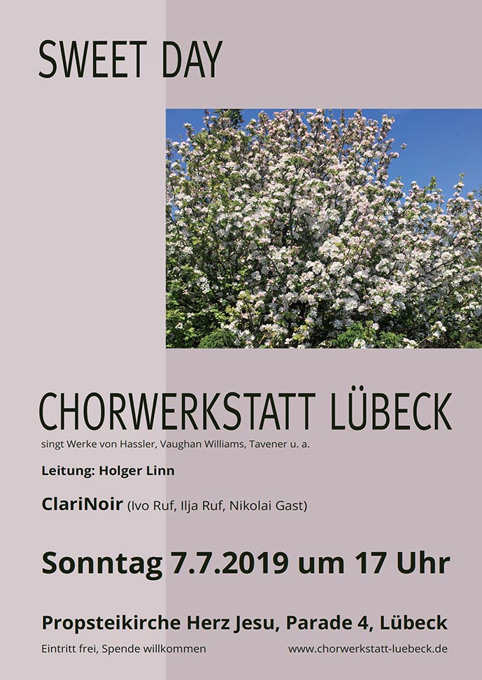 Plakat Chorwerkstatt Lübeck 2019