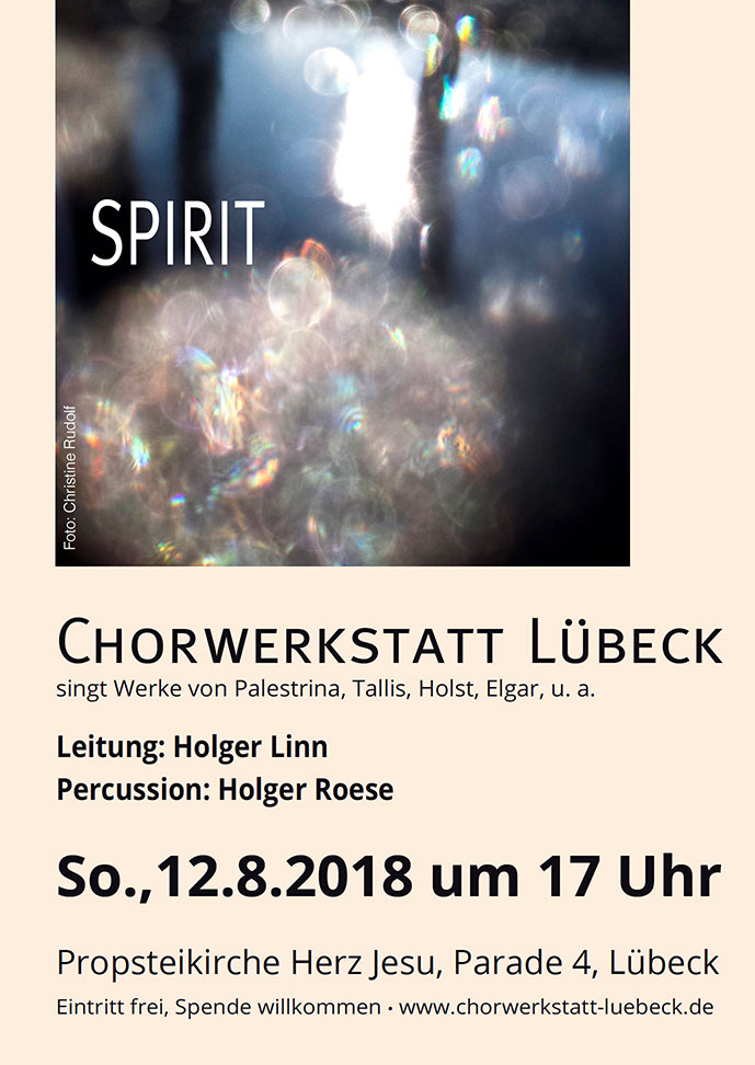 Plakat Chorwerkstatt Lübeck 2018