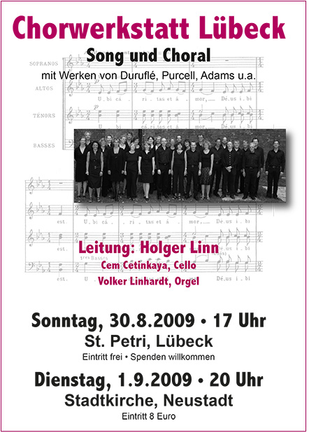 Plakat Chorwerkstatt Lübeck 2016